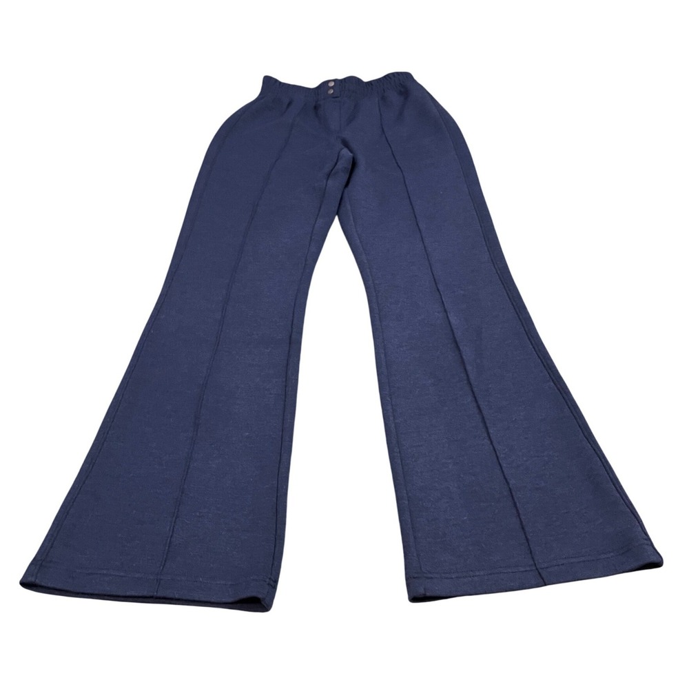 Spanx Brushed AirEssentials Flare Pant XS Navy Blue High Rise 21548R